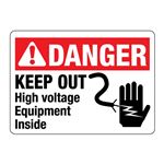 ANSI Keep Out High Voltage Equipment Inside